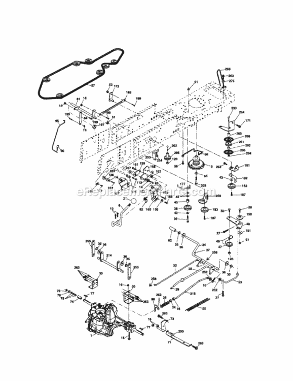 Page E Diagram and Parts List for 917253350  Craftsman Lawn Tractor