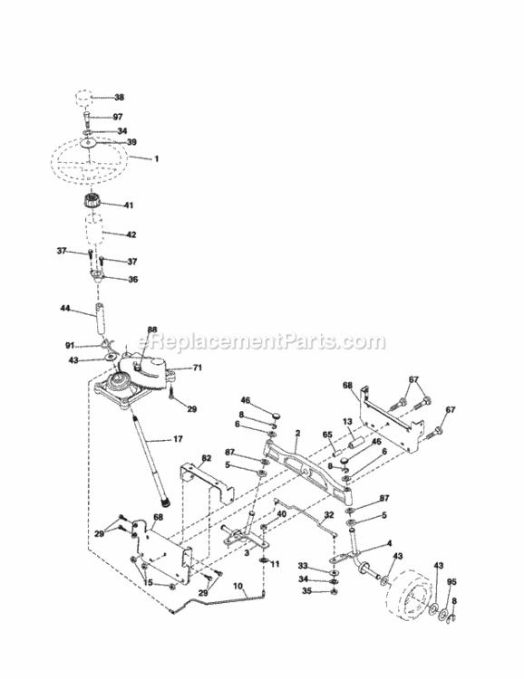 Page G Diagram and Parts List for 917253350  Craftsman Lawn Tractor