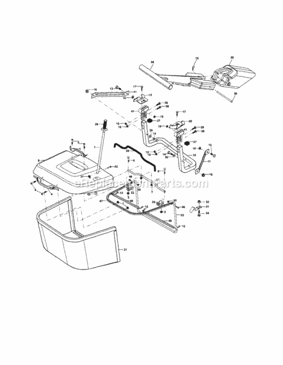 Page K Diagram and Parts List for 917253361  Craftsman Lawn Tractor
