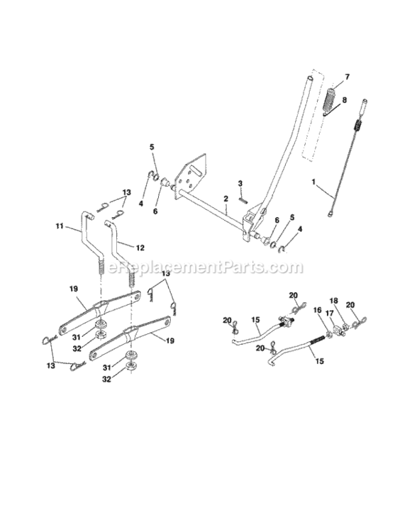 Page I Diagram and Parts List for 917253361  Craftsman Lawn Tractor