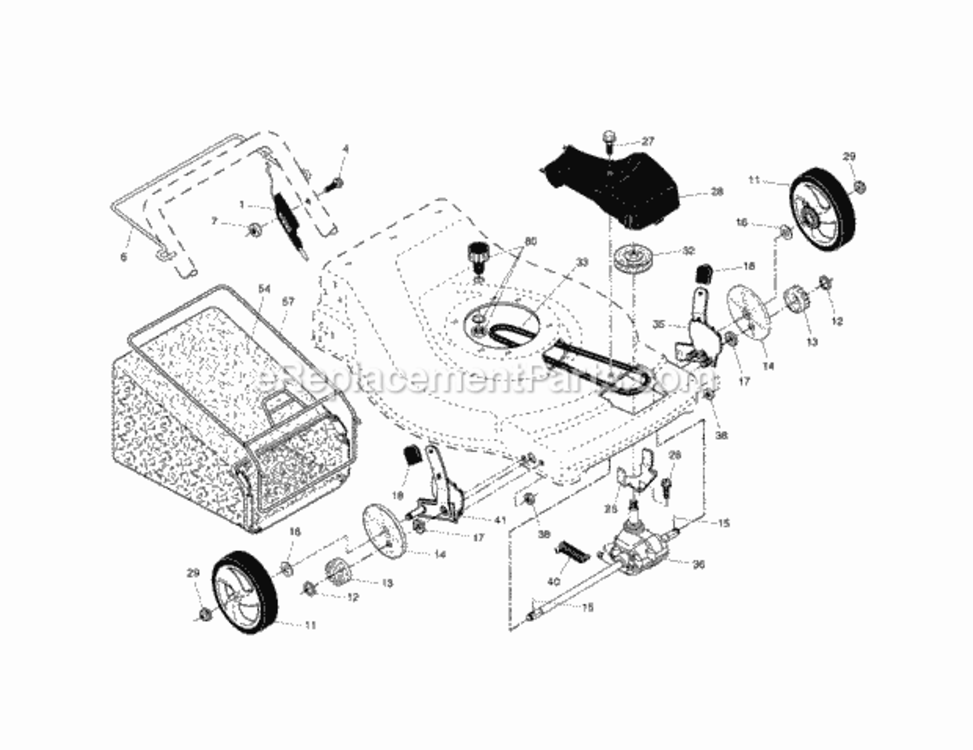 Page B Diagram and Parts List for 917253411  Craftsman Lawn Mower