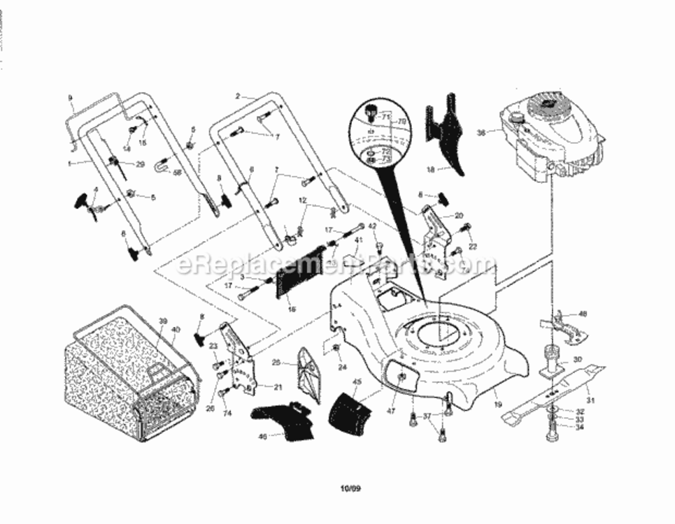 Page A Diagram and Parts List for 917253432  Craftsman Lawn Mower