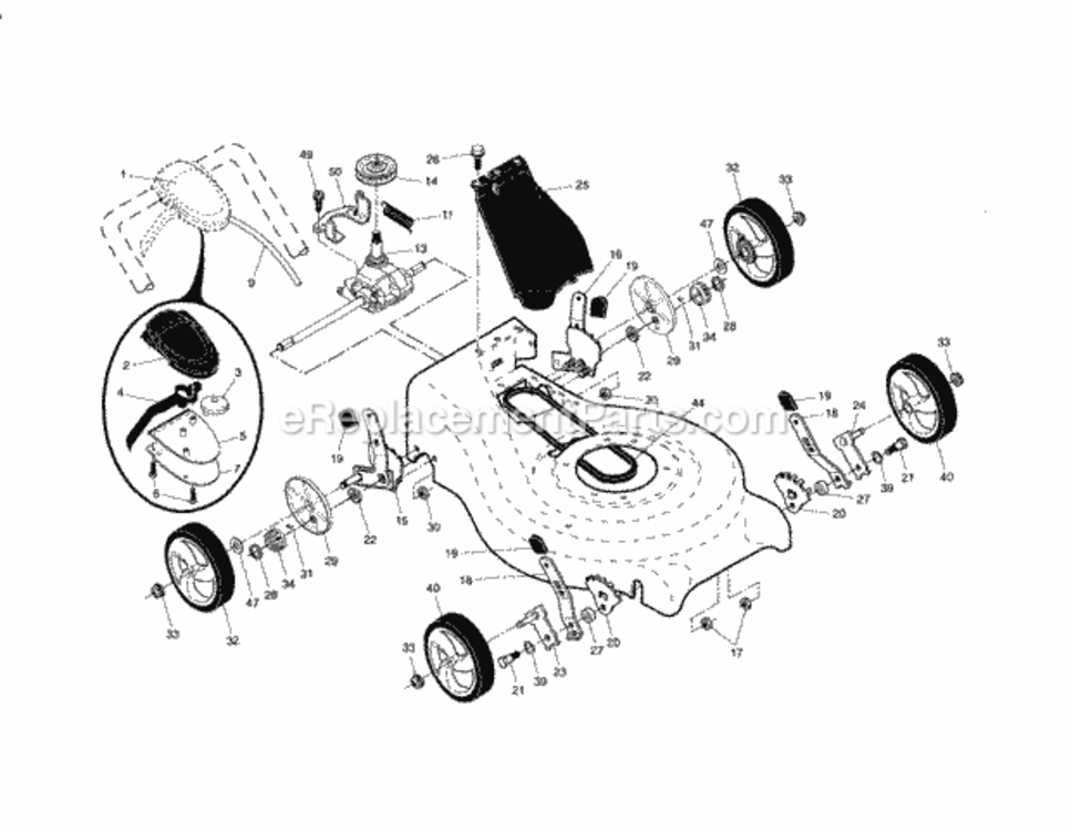 Page B Diagram and Parts List for 917253432  Craftsman Lawn Mower