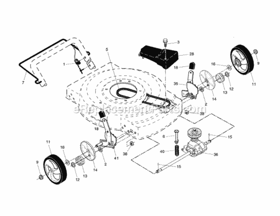 Page B Diagram and Parts List for 917253450  Craftsman Lawn Mower