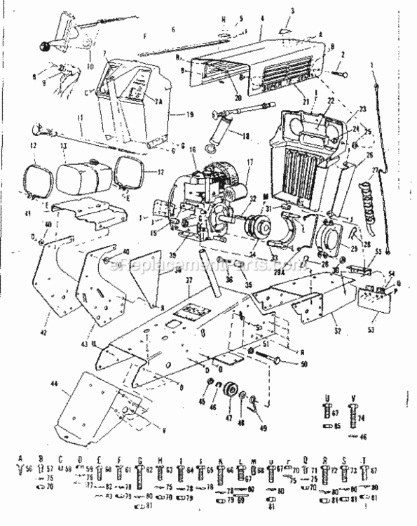 Page A Diagram and Parts List for 917253502  Craftsman Lawn Tractor
