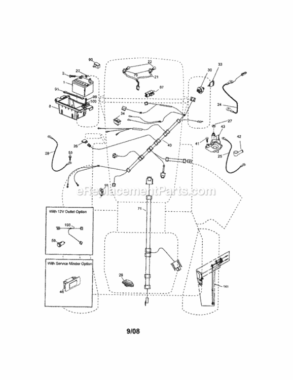 Page A Diagram and Parts List for 917253540  Craftsman Lawn Tractor