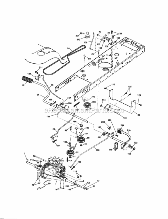 Page C Diagram and Parts List for 917253540  Craftsman Lawn Tractor