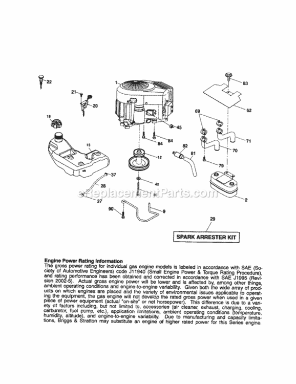 Page D Diagram and Parts List for 917253540  Craftsman Lawn Tractor