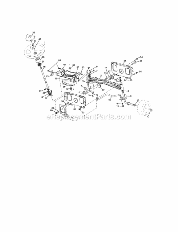 Page E Diagram and Parts List for 917253540  Craftsman Lawn Tractor