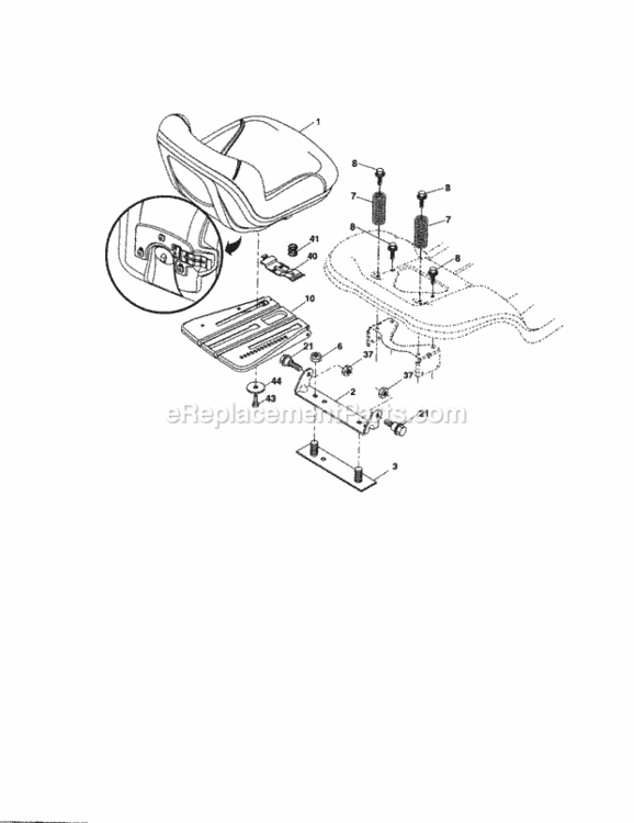 Page F Diagram and Parts List for 917253540  Craftsman Lawn Tractor