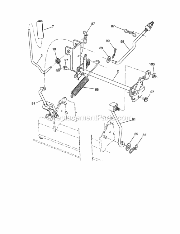 Page J Diagram and Parts List for 917253550  Craftsman Lawn Tractor