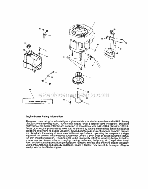 Page D Diagram and Parts List for 917253550  Craftsman Lawn Tractor