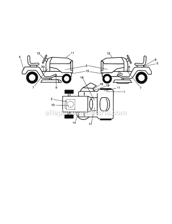 Page H Diagram and Parts List for 917253550  Craftsman Lawn Tractor