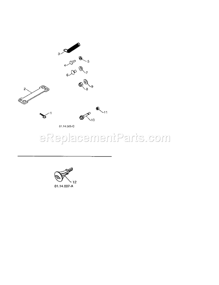 Bag Of Parts/Ignition Key Diagram and Parts List for 917253561  Craftsman Snow Blower
