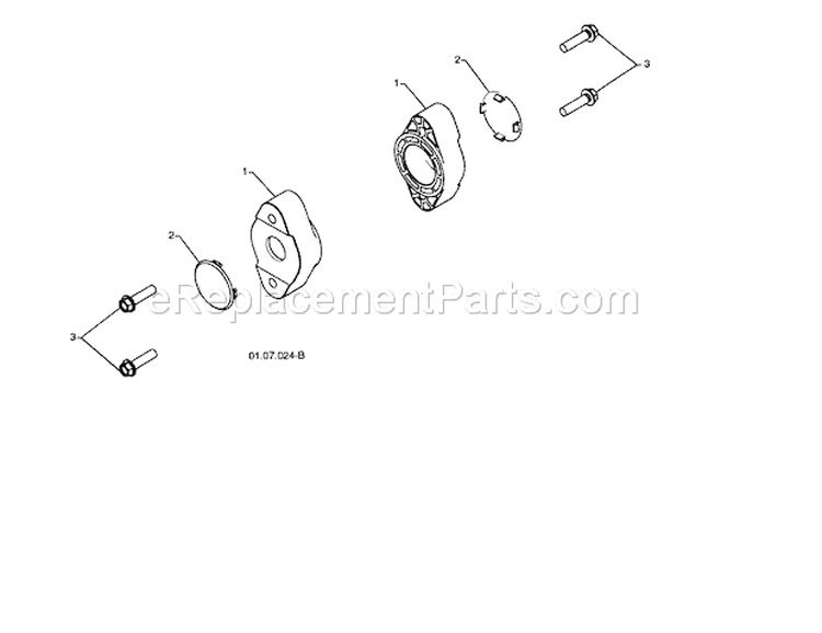 Auger Bearing Diagram and Parts List for 917253561  Craftsman Snow Blower