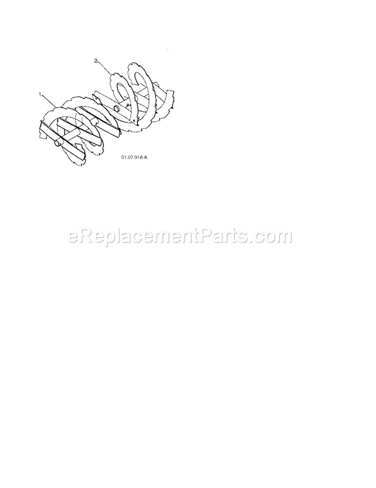 Auger Diagram and Parts List for 917253570  Craftsman Snow Blower