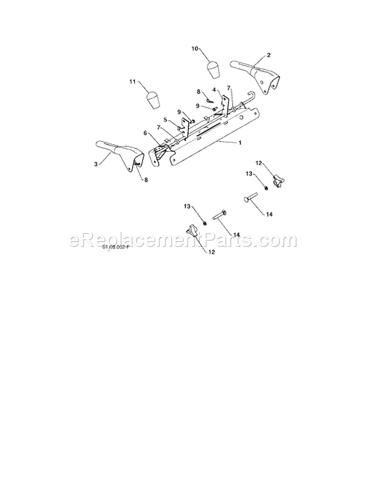 Control Panel Diagram and Parts List for 917253571  Craftsman Snow Blower