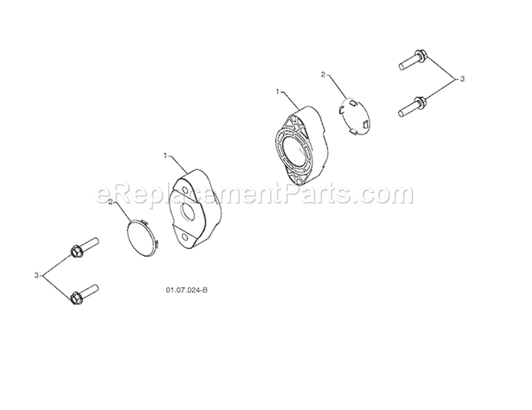 Auger Bearing Diagram and Parts List for 917253571  Craftsman Snow Blower