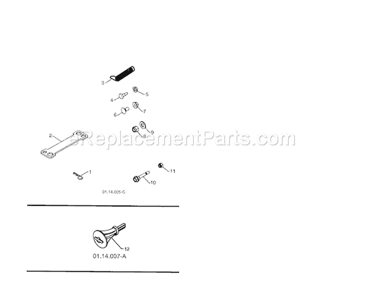 Bag Of Parts Diagram and Parts List for 917253571  Craftsman Snow Blower