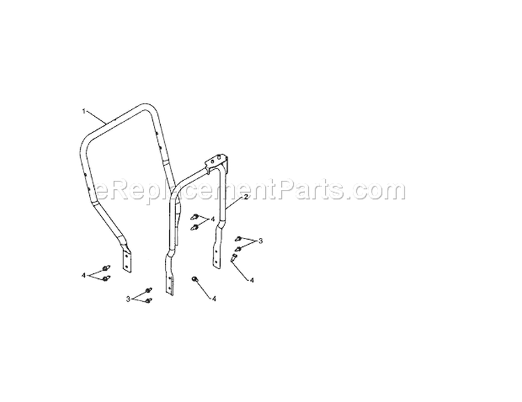 Lower Handles Diagram and Parts List for 917253572  Craftsman Snow Blower