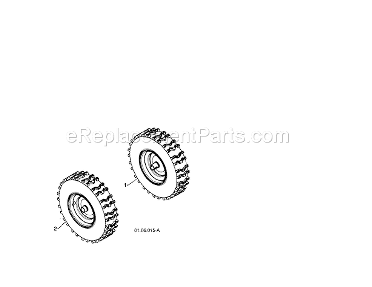 Wheels Diagram and Parts List for 917253572  Craftsman Snow Blower