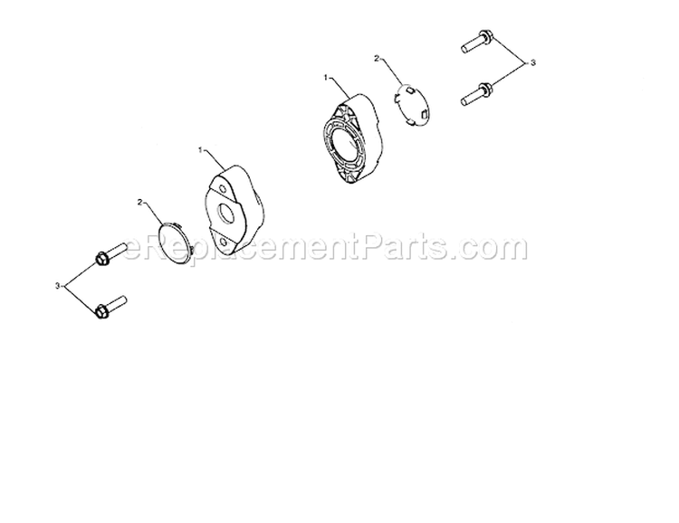 Auger Bearing Diagram and Parts List for 917253572  Craftsman Snow Blower