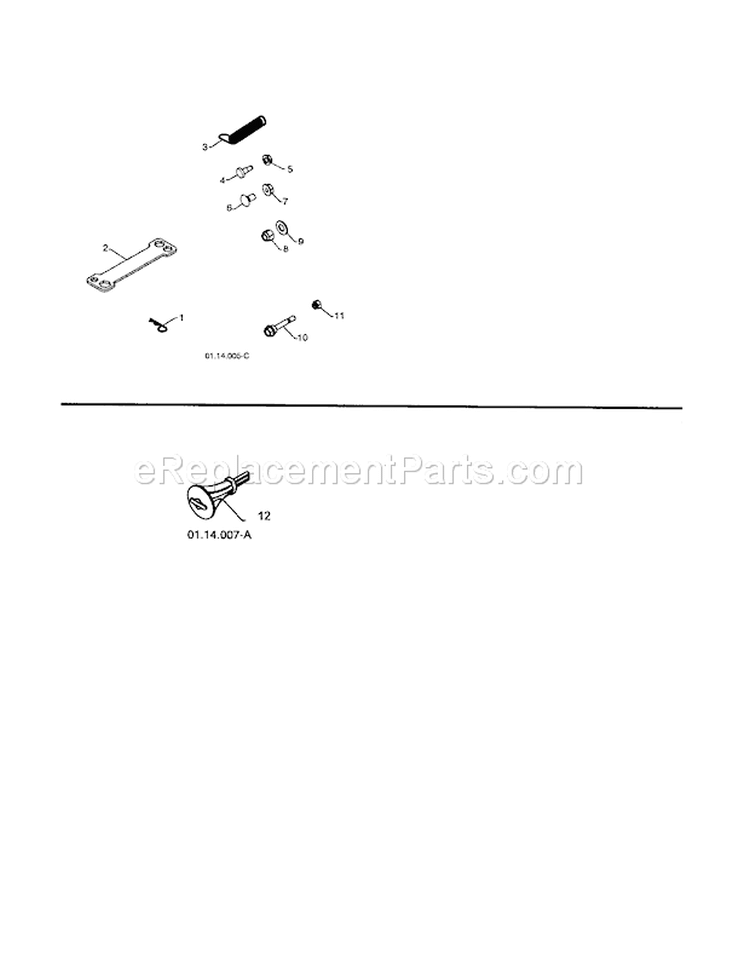 Bag Of Parts / Ignition Key Diagram and Parts List for 917253572  Craftsman Snow Blower