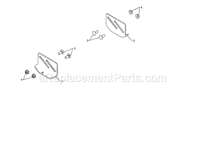 Skid Plate Diagram and Parts List for 917253572  Craftsman Snow Blower
