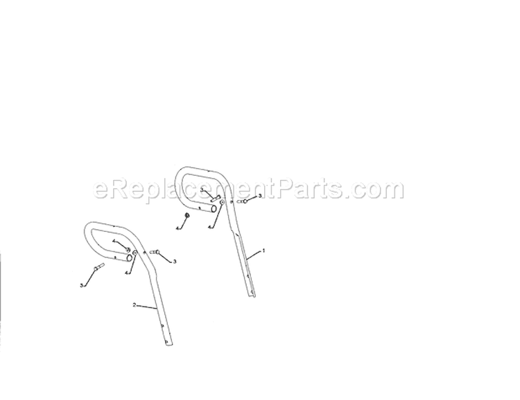 Handles Diagram and Parts List for 917253572  Craftsman Snow Blower
