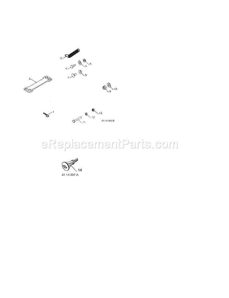 Bag Of Parts Diagram and Parts List for 917253580  Craftsman Snow Blower