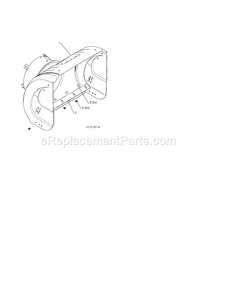 Auger Housing Diagram and Parts List for 917253580  Craftsman Snow Blower