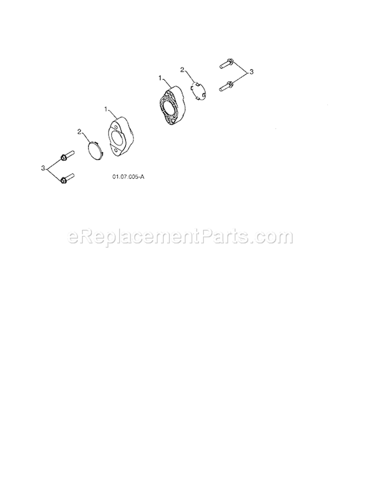 Auger Bearing Diagram and Parts List for 917253580  Craftsman Snow Blower