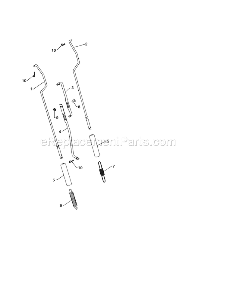 Impeller & Traction Rods Diagram and Parts List for 917253581  Craftsman Snow Blower