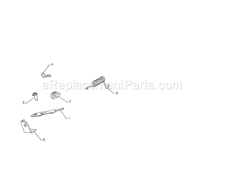 Interlock Spring & Cam Diagram and Parts List for 917253581  Craftsman Snow Blower