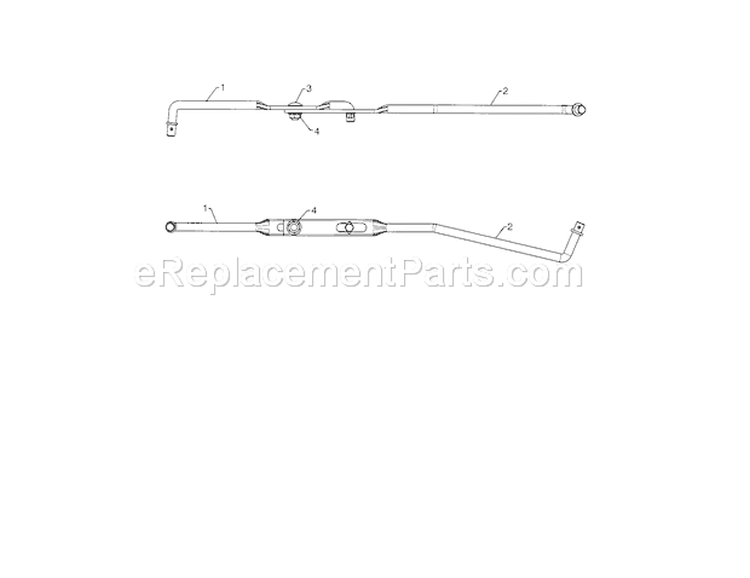 Shifter Rods Diagram and Parts List for 917253581  Craftsman Snow Blower