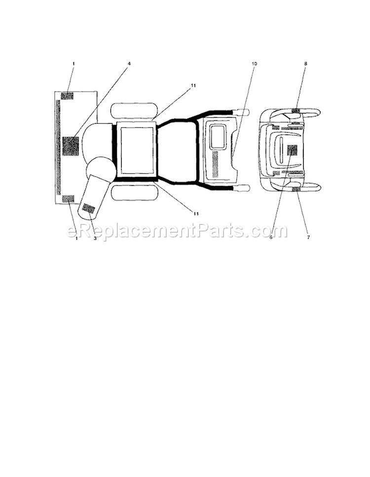 Decals Diagram and Parts List for 917253581  Craftsman Snow Blower