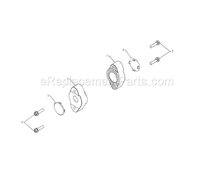 Auger Bearing Diagram and Parts List for 917253581  Craftsman Snow Blower
