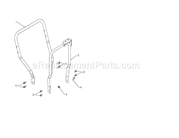 Lower Handle / Pivot Suppor Diagram and Parts List for 917253581  Craftsman Snow Blower