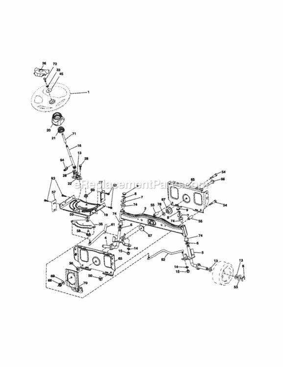 Page D Diagram and Parts List for 917253630  Craftsman Lawn Tractor