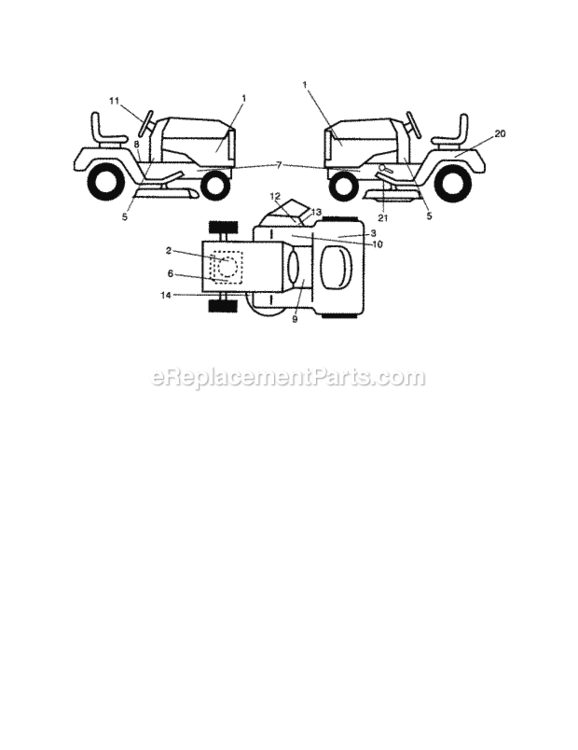 Page F Diagram and Parts List for 917253630  Craftsman Lawn Tractor