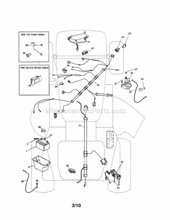 Page A Diagram and Parts List for 917253631  Craftsman Lawn Tractor