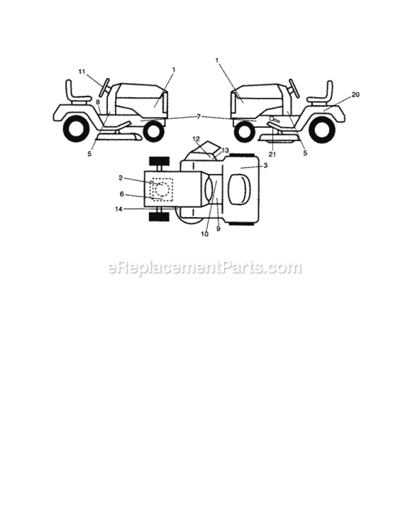 Page F Diagram and Parts List for 917253631  Craftsman Lawn Tractor