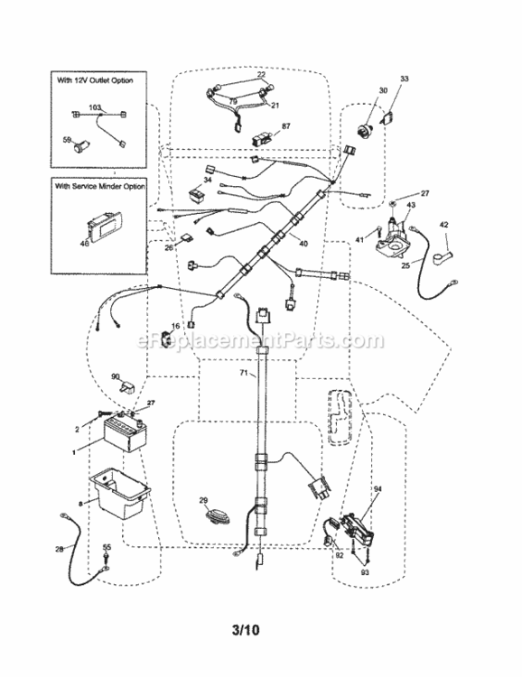 Page A Diagram and Parts List for 917253640  Craftsman Lawn Tractor