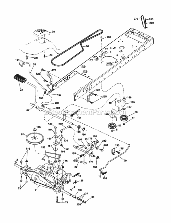 Page C Diagram and Parts List for 917253640  Craftsman Lawn Tractor