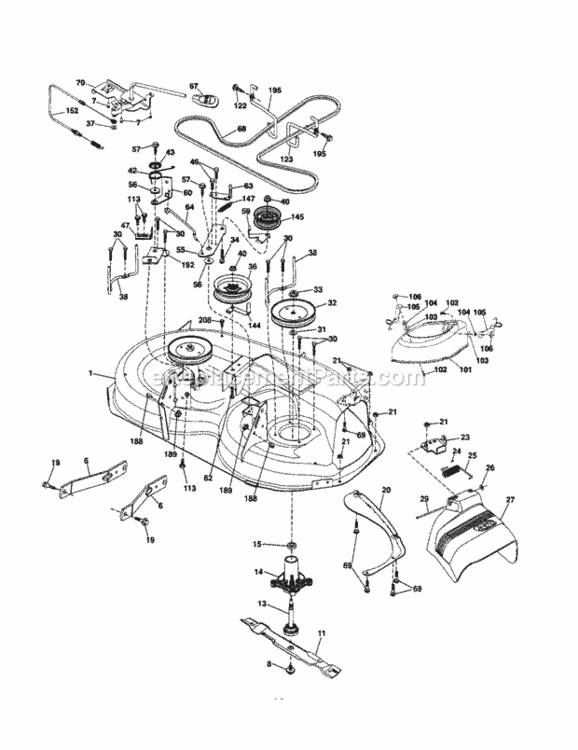 Page I Diagram and Parts List for 917253640  Craftsman Lawn Tractor