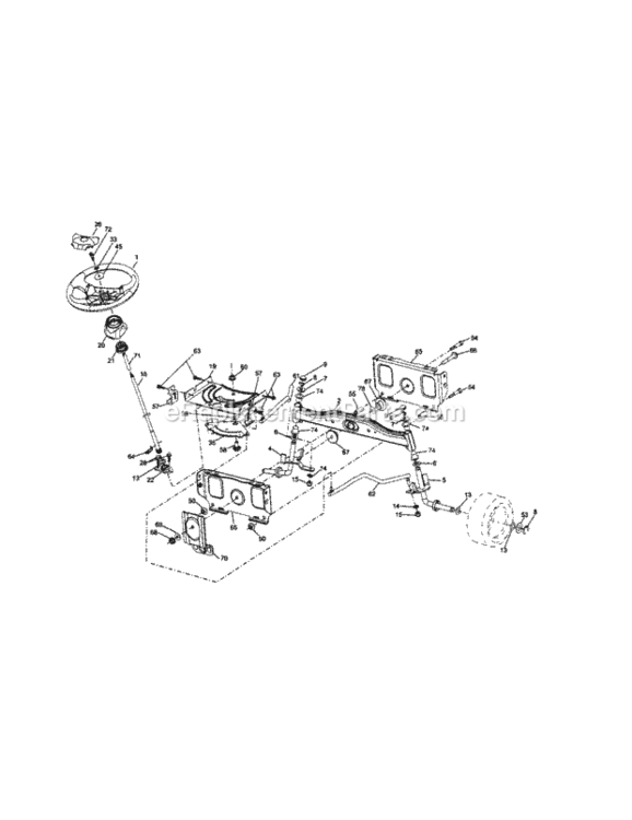 Page D Diagram and Parts List for 917253650  Craftsman Lawn Tractor