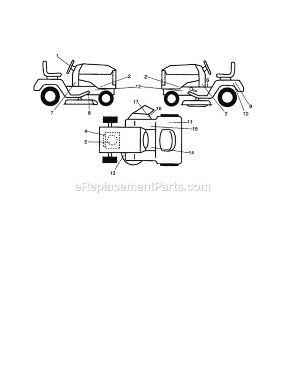 Page F Diagram and Parts List for 917253650  Craftsman Lawn Tractor