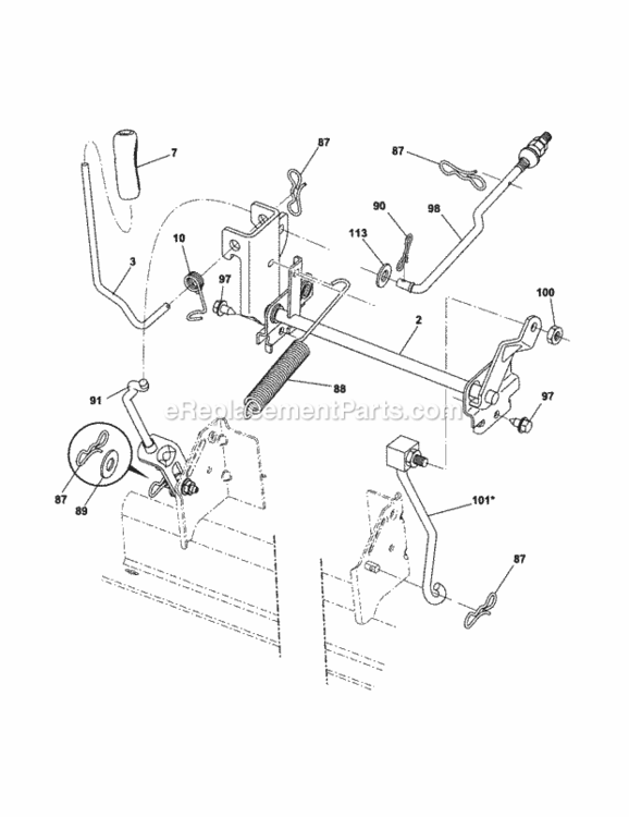 Page J Diagram and Parts List for 917253660  Craftsman Lawn Tractor