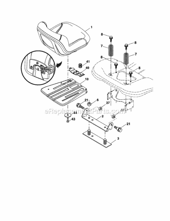 Page H Diagram and Parts List for 917253660  Craftsman Lawn Tractor