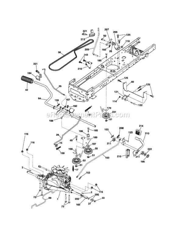Page C Diagram and Parts List for 917253690  Craftsman Lawn Tractor